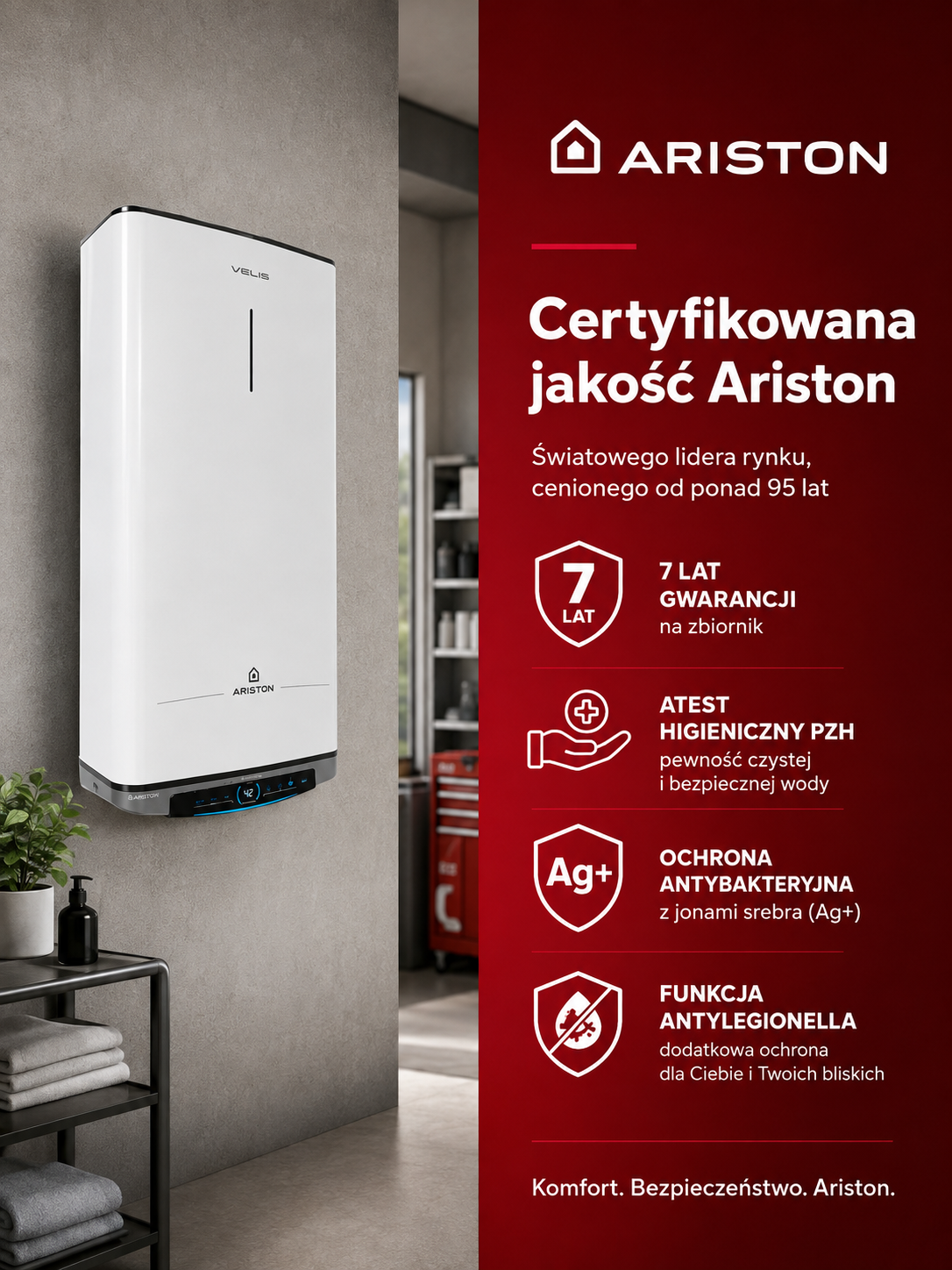 Ariston Velis – elektryczny podgrzewacz wody